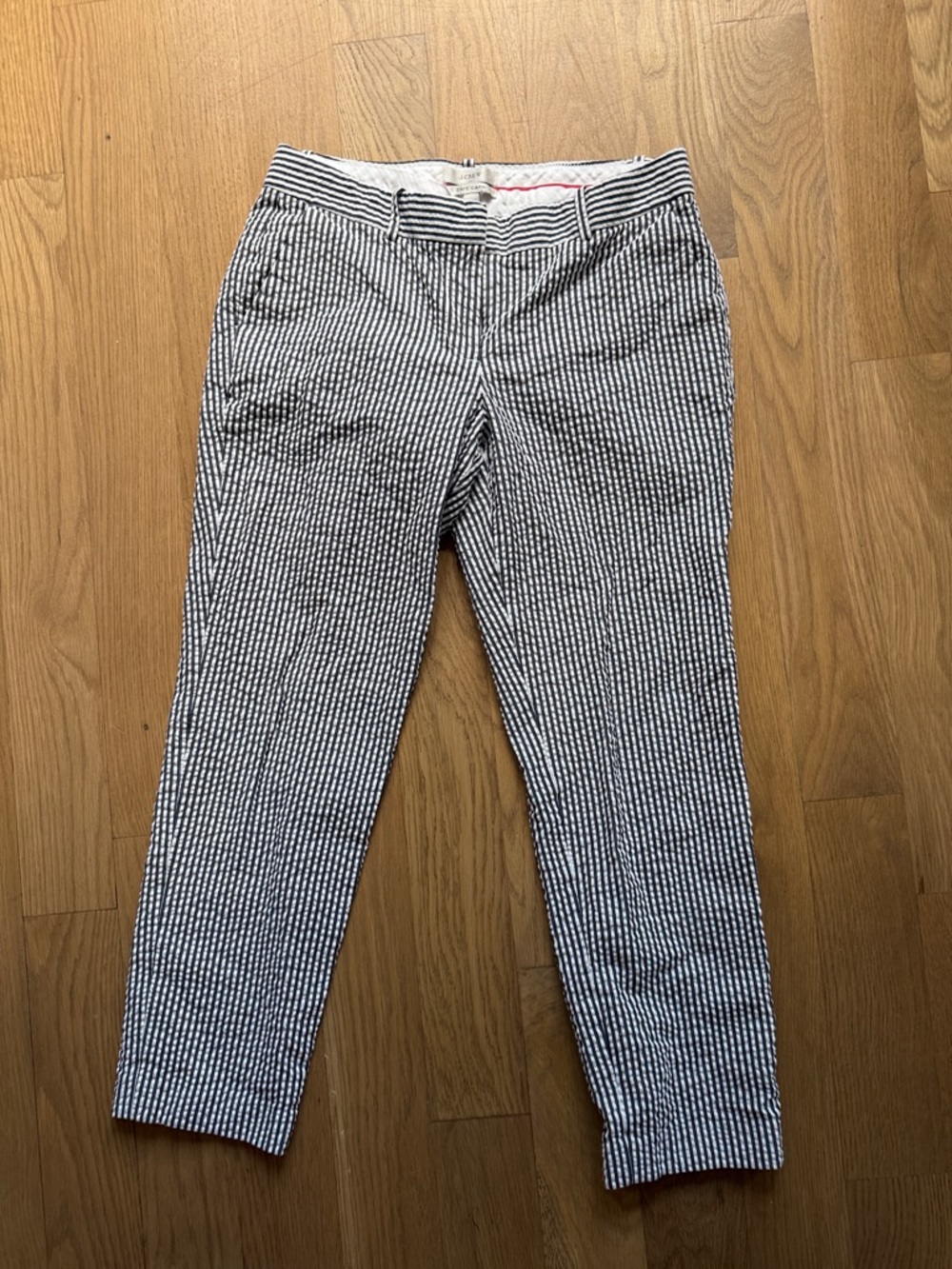 J. Crew Navy and White Striped Shorts